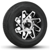 15x6.0 Gloss Black Machined Face Buck Commander Trailer Wheels Ready Mount Wheel & Tire Packages for All Types of Trailers in Pattern 5-Lug 5x4.50 / 5x114.3