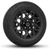 14x5.5 Gloss Black w/ Milled Edges Buck Commander Trailer Wheels Ready Mount Wheel & Tire Packages for All Types of Trailers in Pattern 5-Lug 5x4.50 / 5x114.3