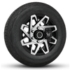 15x6.0 Gloss Black Machined Face Buck Commander Trailer Wheels Ready Mount Wheel & Tire Packages for All Types of Trailers in Pattern 6-Lug 6x5.50 / 6x139.7	