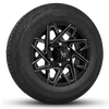 15x6.0 Gloss Black Milled Edges Buck Commander Trailer Wheels Ready Mount Wheel & Tire Packages for All Types of Trailers in Pattern 6-Lug 6x5.50 / 6x139.7